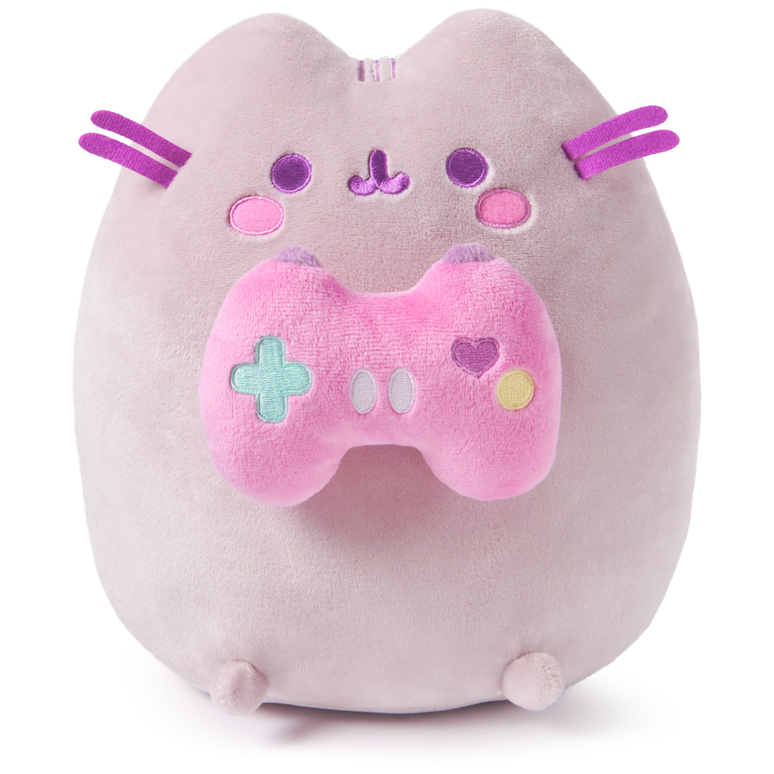 GUND Pusheen Gamer Plush, Squishy Toy, Collectible Plush Toy, Gaming Decor, Stuffed Animal for Ages 8 and Up, Gray, 9.5”