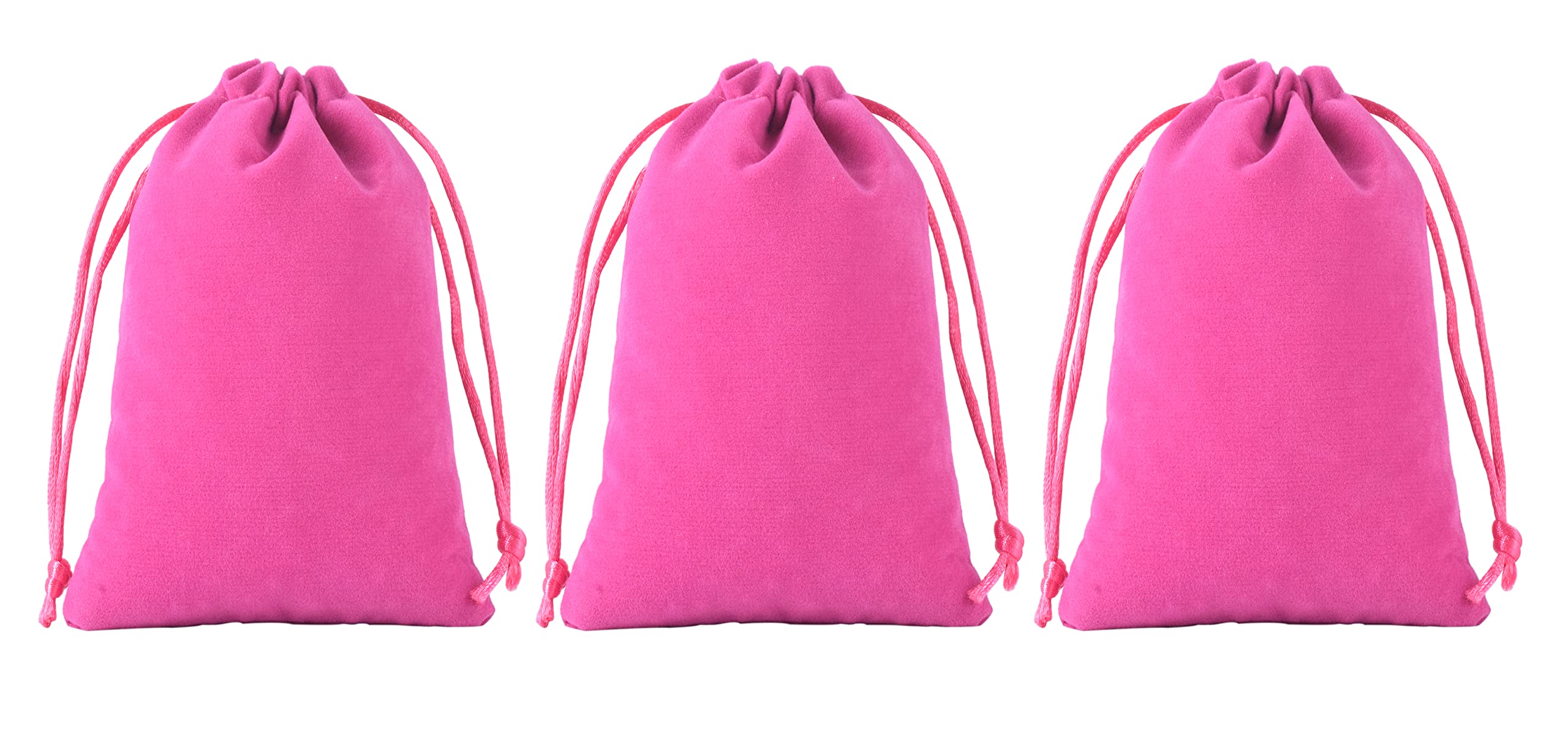 KONMAY 10pcs Big Size Velvet Drawstring Bags, 20.0x25.0cm Rose Velevet Jewellery Pouches for Gifts, Party Favors