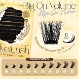 LASHVIEW Lash Clusters Volume Lashes 9-18mm D Curl Fluffy DIY 10 Lengths NM04 view 3