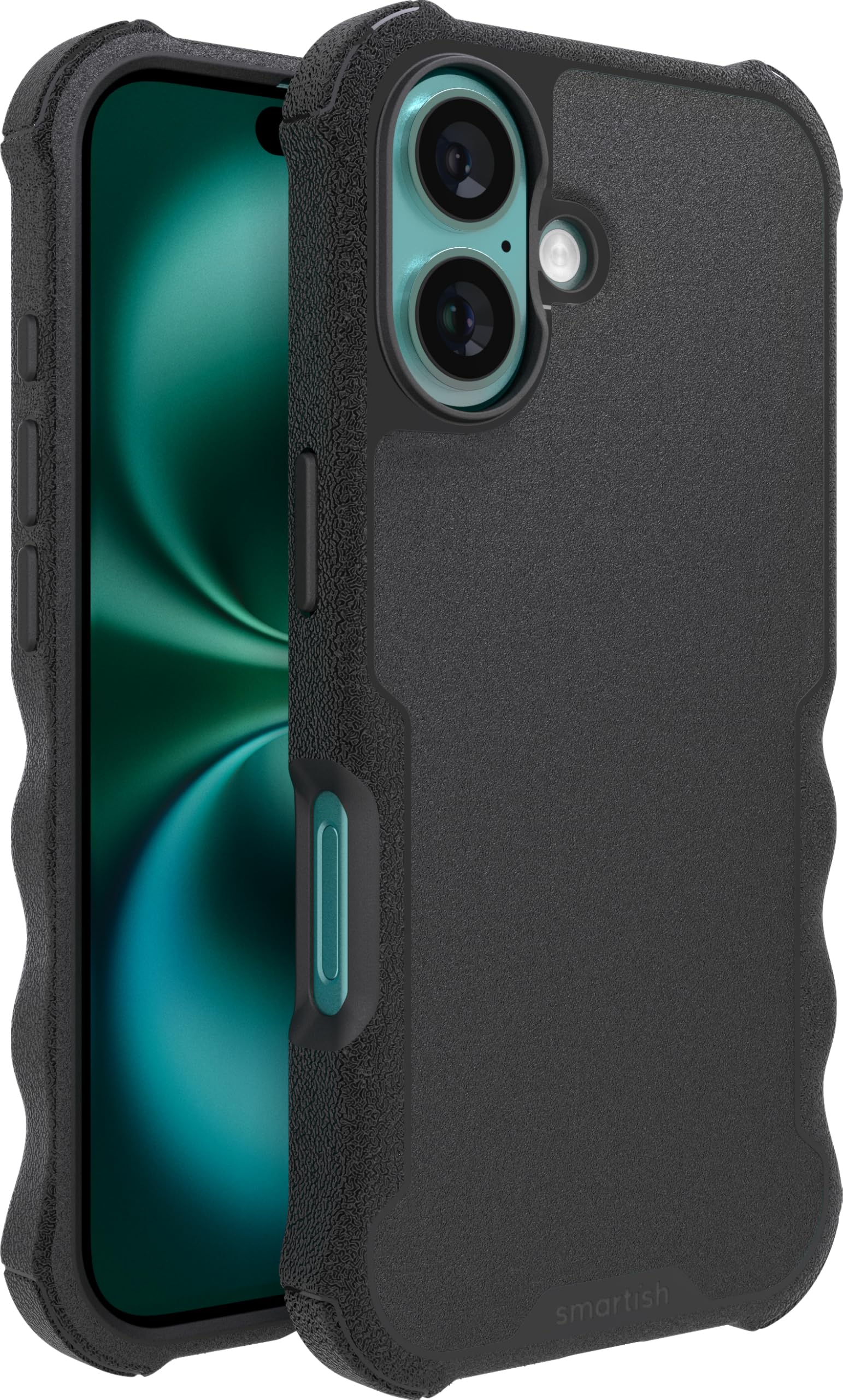 Smartish® iPhone 16 Protective Magnetic Case - Gripzilla Compatible with MagSafe [Rugged + Tough] Heavy Duty Grip Armored Slim Cover w/Drop Tested Protection for Apple iPhone 16 - Black Tie Affair