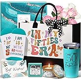 50th Birthday Gifts for Her, Fabulous 50th Birthday Gifts for Women, Cool Turning 50 Year Old Gifts 1976 Gifts, Unique Happy 50th Birthday Gifts Ideas for Her Mom Sister Friend Wife w/Canvas Tote Bag