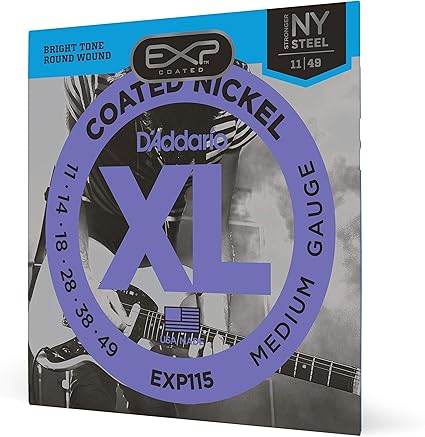 D Addario Exp115 Cordes Pour Guitare Electrique Avec Revetement Medium Blues Jazz 11 49 Amazon Fr Instruments De Musique