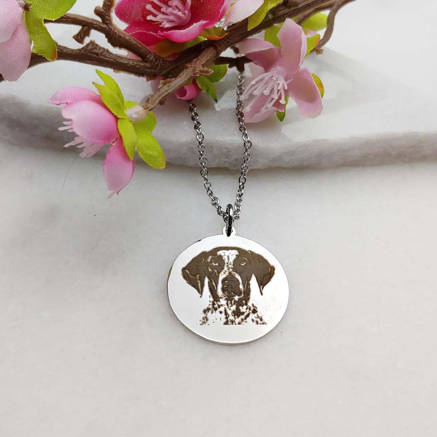 GSP, German Shorthaired Pointer Laser Engraved Charm