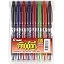 Pilot FriXion Ball Erasable Gel Pens, Fine Point, 8-Pack Pouch, Black/Blue/Red/Pink/Purple/Orange/Lime/Brown Inks (31569)