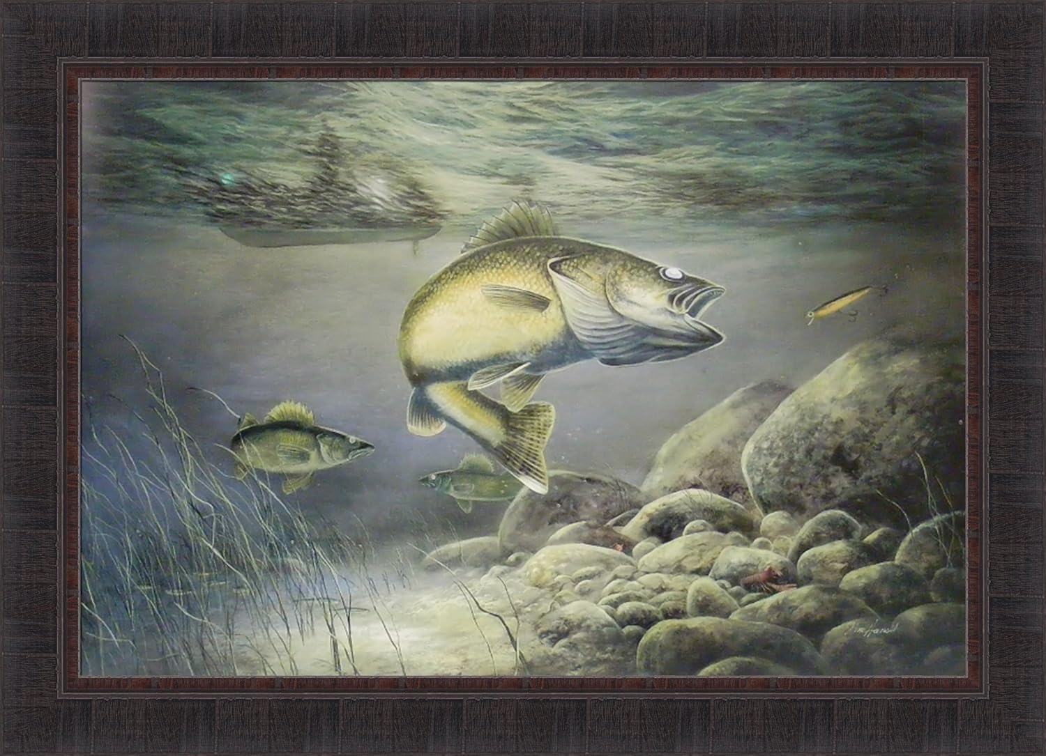 Amazon Com Taking The Bait By Jim Hansel 24x33 Walleye Fish