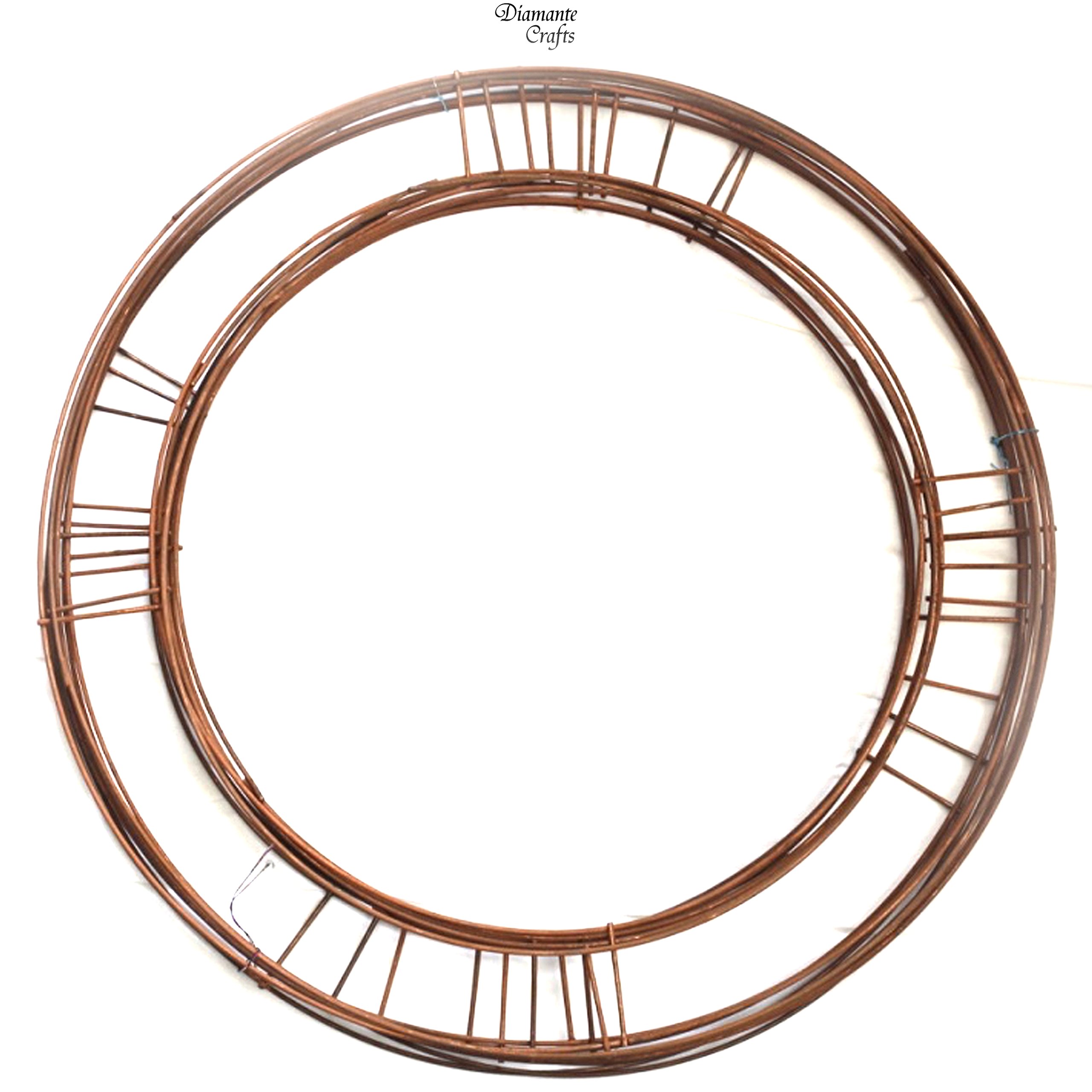 16" inch Wreath Rings Flat Wire Copper Mossing Frame (20)