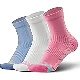 BRISIRA Coolmax Bamboo Viscose Running Compression Quarter Socks Women Moisture Wicking Anti Blister Athletic Ankle Cushion