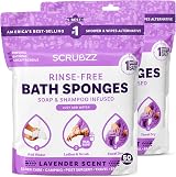 Scrubzz Disposable No Rinse Bathing Wipes Lavender 25 Pack 2-Pack view 1
