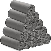 Newwiee 15 Pack Fleece Blankets Bulk 50 x 60 Inch Double Sided Ultra Soft Fleece Throw Blankets Bulk Lightweight Warm for Airplane Home Office Wedding Gifts Outdoor Use (Gray)