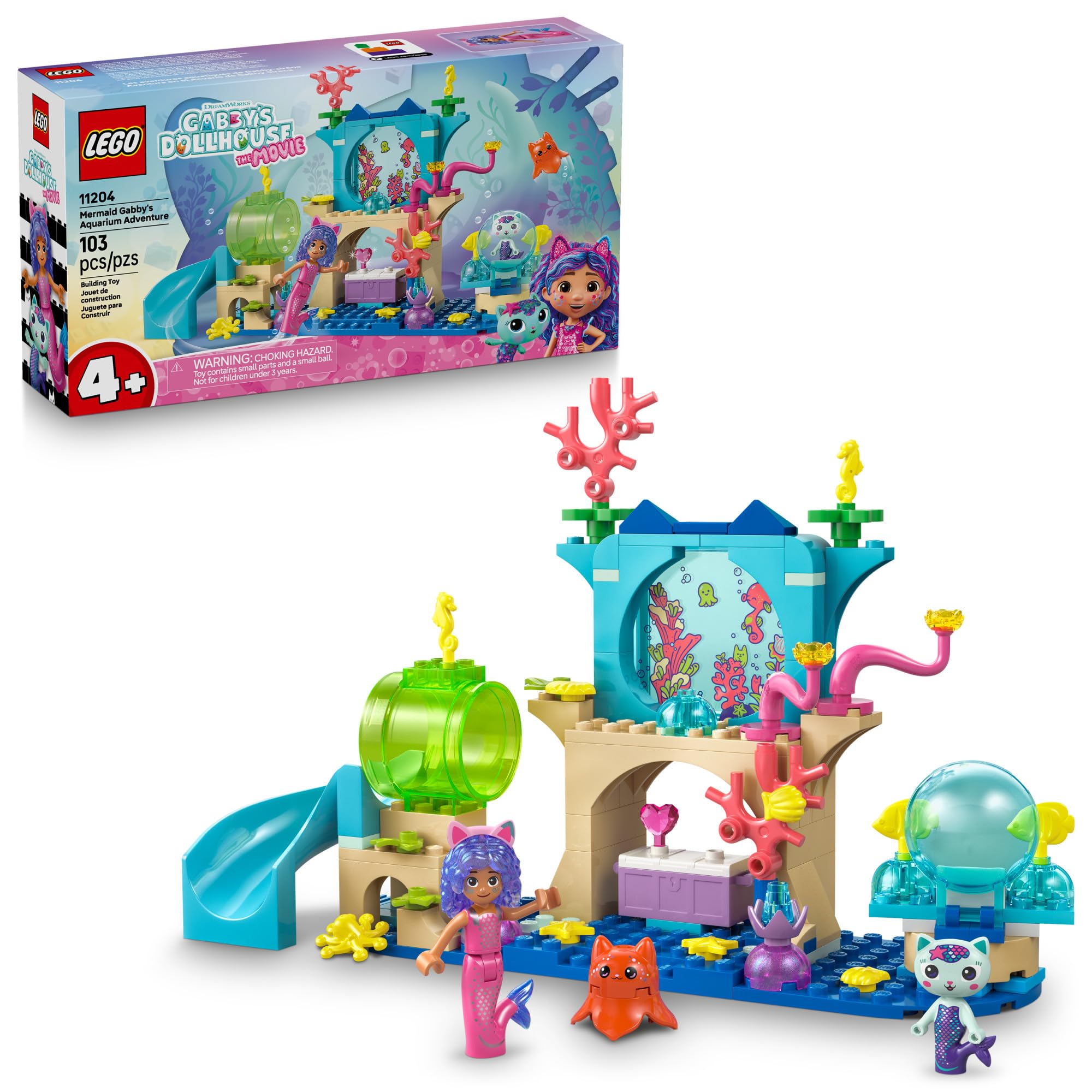 Photo 1 of LEGO Gabby’s Dollhouse Mermaid Gabby’s Aquarium Adventure Building Blocks - Pretend Play & Learning Toy for Girls & Boys, Ages 4+, with Gabby & Mercat Mini Dolls - Gift Idea for Birthdays - 11204