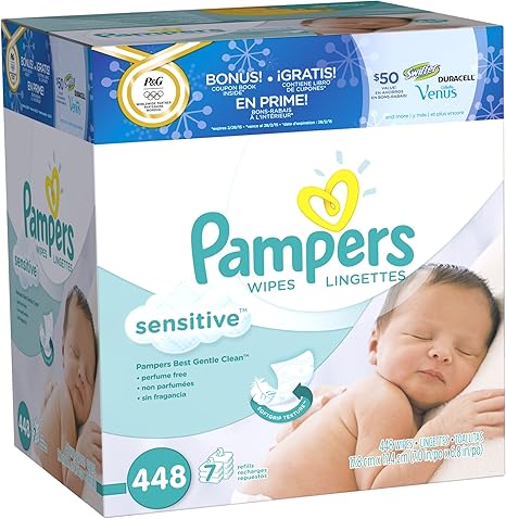 pampers sensitive wipes 448