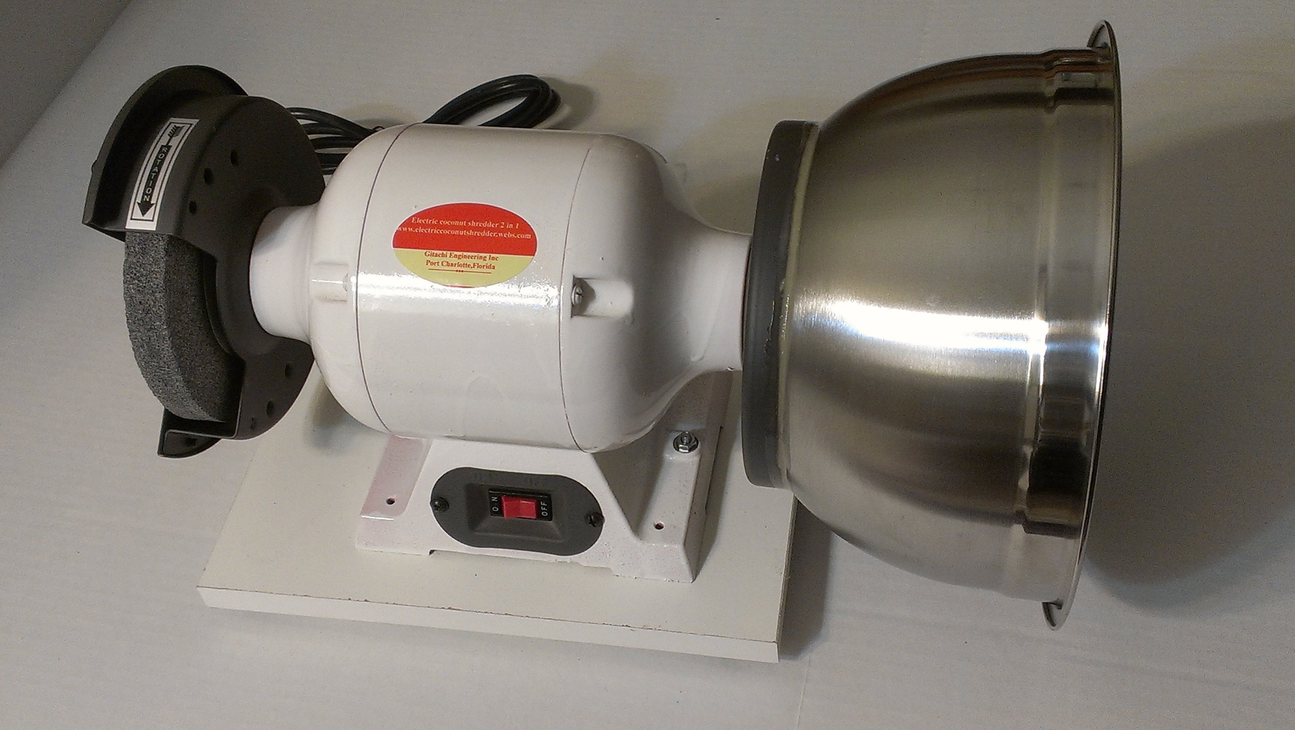 Gitachi Electric Coconut Shredder Scraper Grater 2 in 1 High Speed