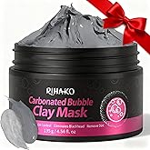 RIHAKO Valentine 's Day Gift Carbonated Bubble Clay Mask -Exfoliation Face Mask | Detoxing Clay Mask for Blackhead Removal,Dull Skin,Skincare Facial Mask for Controlling Oil and Refining Pores