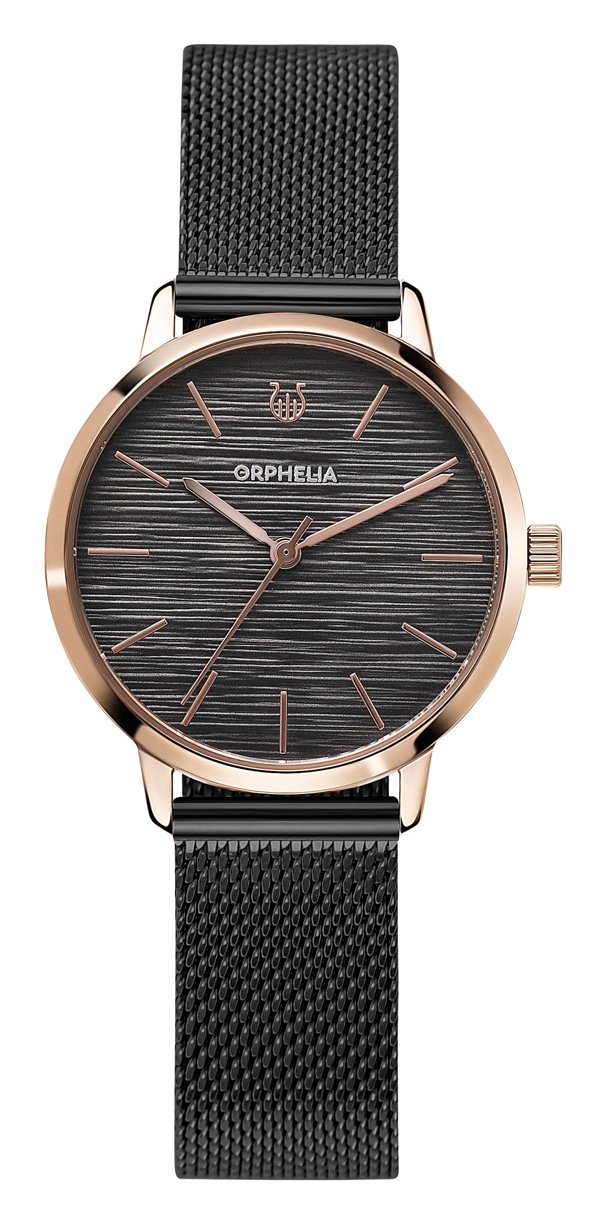 Orphelia Women Analogue Watch Violetta Black Stainless Steel
