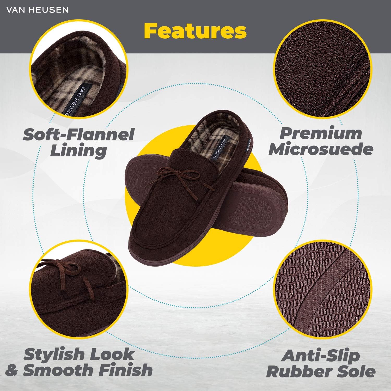 van heusen mens slippers