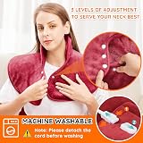 Mia&Coco Comfort Red Electric Heating Pad 60x100cm Back Neck Shoulders 6 heat view 7