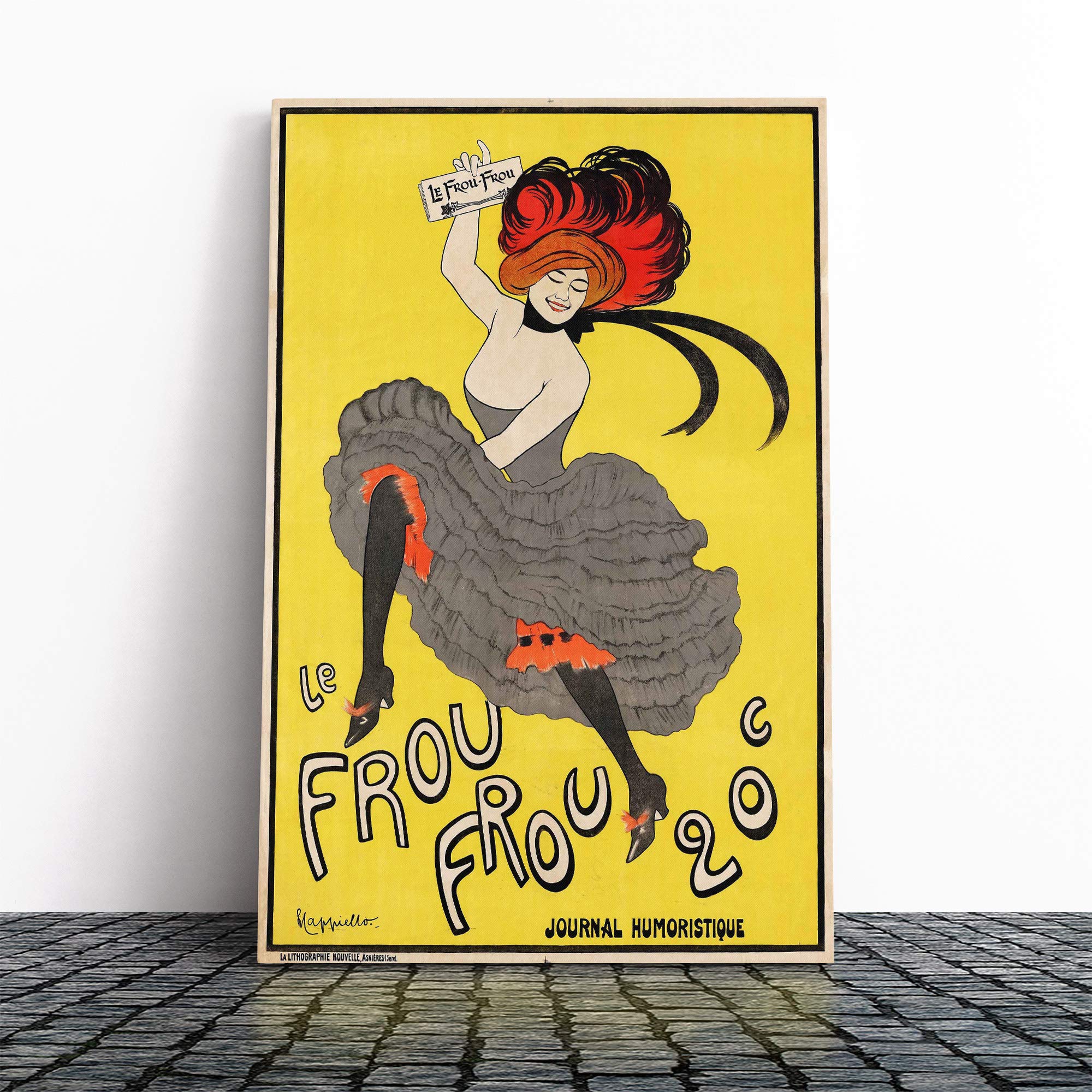 Poster Le Frou Canvas Print | Gallery Wrapped 30mm Frame Wall Art | 20x14 inches | Ready to Hang | Retro Picture | Living Room Bedroom Lounge Office