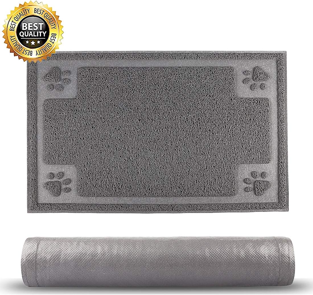 COOYOO Pet Feeding Mat for Dogs and Cats, Dog Food Mat, Waterproof Dog Bowl Mat for