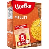 Uvelka Millet Boil-in-Bag Psheno - 5x80g (14.1 oz), From Russia, Kosher, Pack of 1