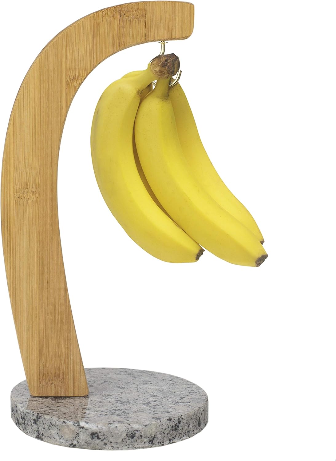 Natural Bamboo Banana Holder Sand Hanger with Marble Base