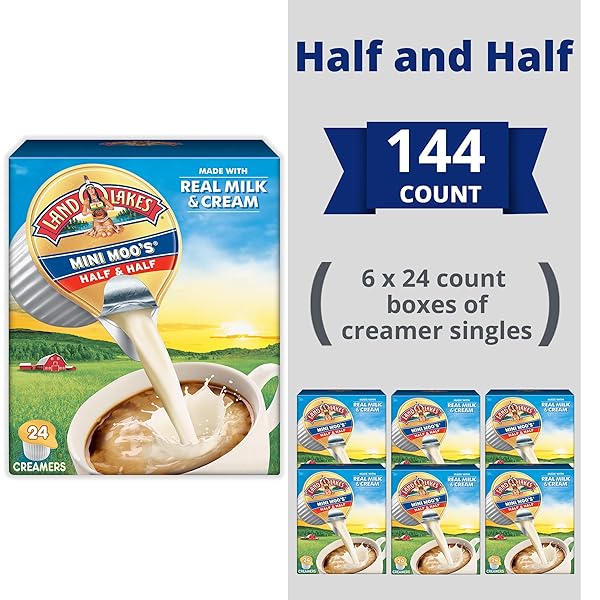 LAND O LAKES HALF AND HALF UHT-PROCESSED CREAMER, 24 COUNT