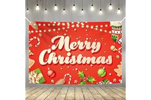 YQUQWN, Merry Christmas Banner Decorations - 72x44 Inch, Christmas Decorations, Christmas Banners Decorations for Party, Christmas Party Backdrop
