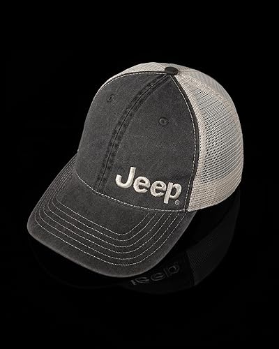Jeep Garment Washed Text Logo Trucker Hat – Unstructured Low