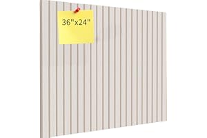 Aipiahio 6 Pack Large Cork Felt Board Alternative for Wall, 36" x 24"Felt Wall Tiles with Safe Removable Adhesive Tabs, 40 Pushpins,Cork Board for Office Essentials Pin Tack Cork Boards, Light Beige
