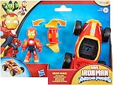 Marvel Spidey and His Amazing Friends Iron Man Vehicle Figure Toy view 2