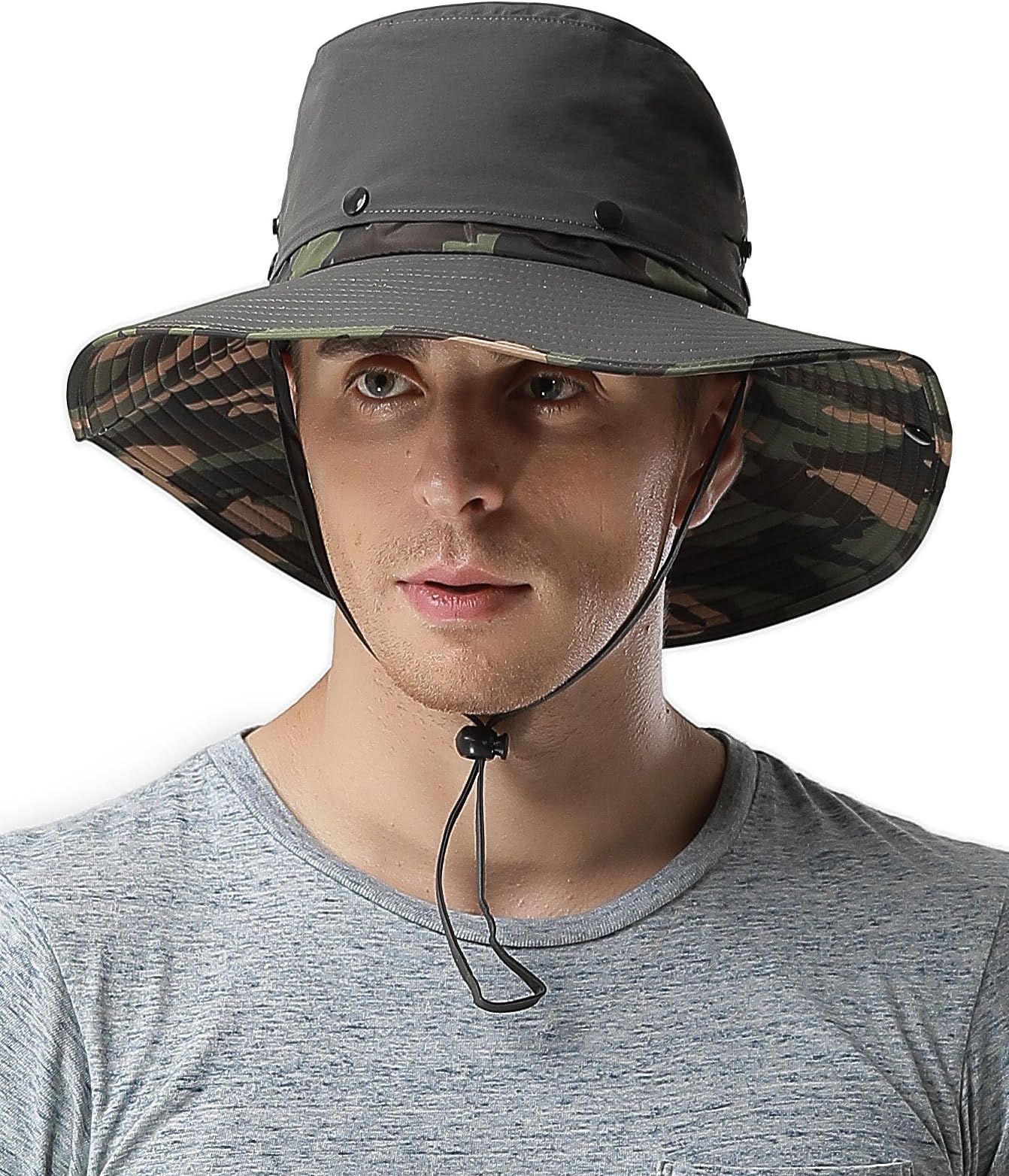Feeker Waterproof Outdoor Wide Brim Sun Hat, Fishing Hunting Hiking Sun Boonie Hat for Men & Women