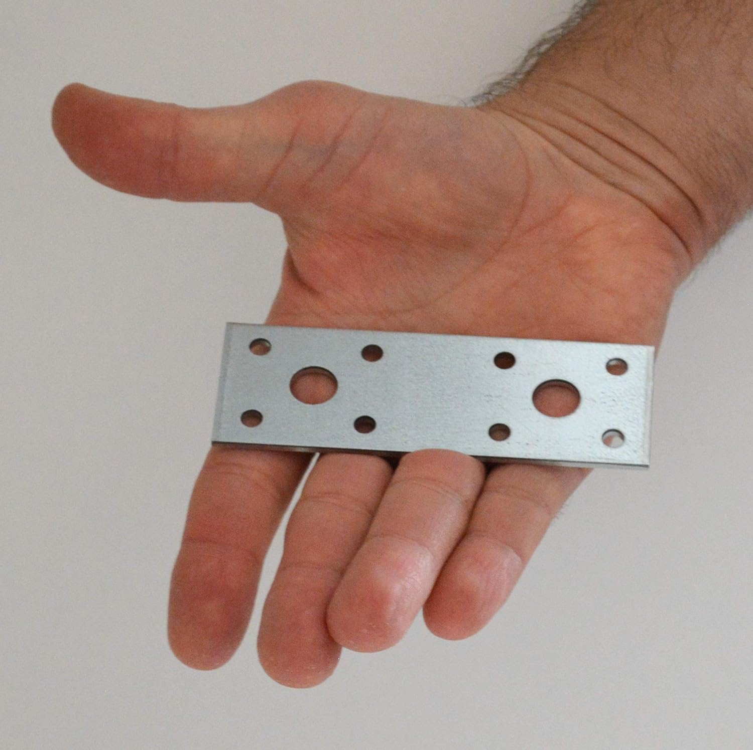 Hinge Repair Flat Connecting Joining Plate Galvanised Heavy Duty Metal Steel Sheet Structural Connectors 3.94"x1.38"x0.1" (100 x 35 x 2.5mm) Pack of 10pcs - Image 4