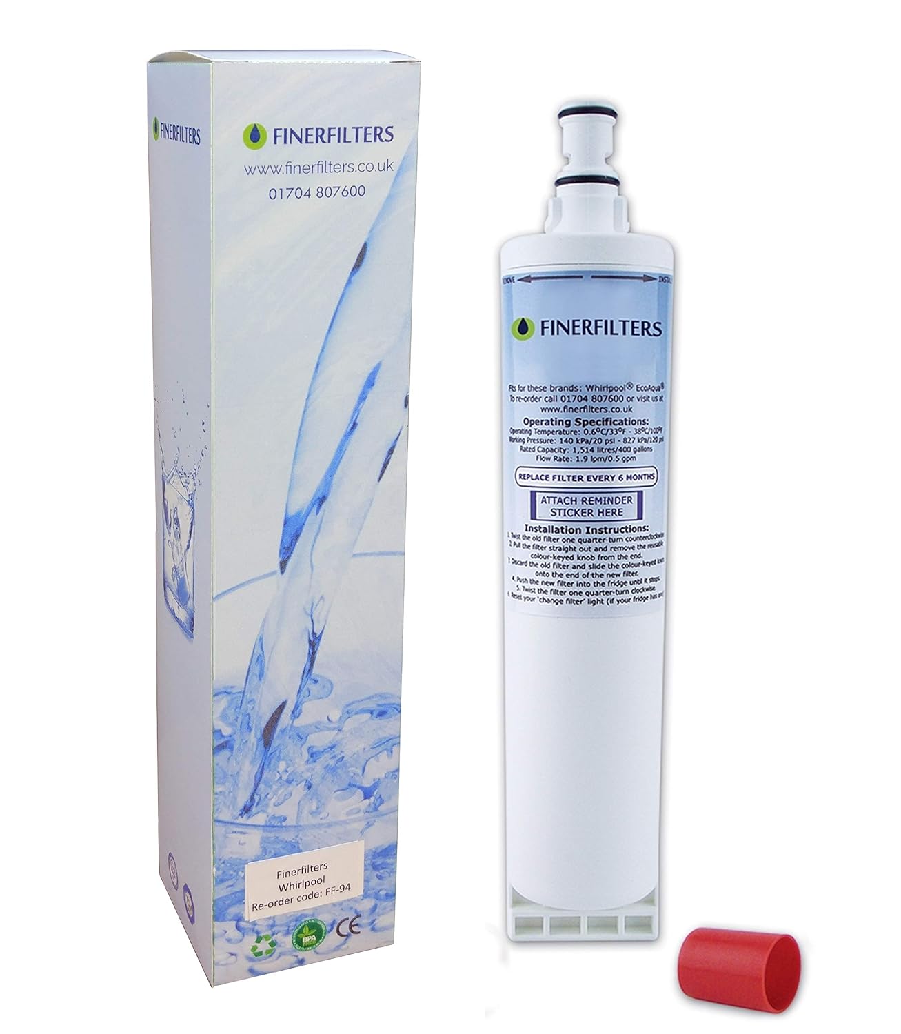 Finerfilters Compatible cartucho de filtro de agua para ...