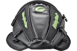 KATUR Motorcycle Backseat Tank Bag Multifunctional Waterproof PU Leather Storage Saddle Bag Motorbike Rear Seat Super Light Tail Accessories Bags -Black