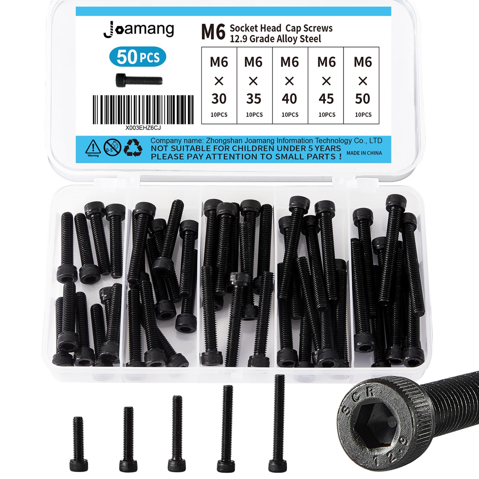 Joamang M6 x 30mm 35mm 40mm 45mm 50mm Hex Socket