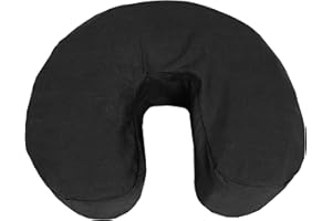 LONDON LINENS Soft & Heavy Microfiber Massage Tables Face Cradle Covers (4, Black)