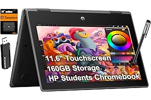 IST COMPUTERS HP Chromebook Pro X360 Fortis 11 2-in-1 Laptop (11.6" Touchscreen, Intel Processor, 4GB RAM, 160GB Storage (32GB+128GB)), Rugged & Spill-Resistant, Convertible, Students & Education, Webcam, Chrome OS