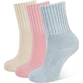 CLOSEMATE Womens Thick Full Cushioned Thermal Warm Boot Socks for Winter 3 Pairs