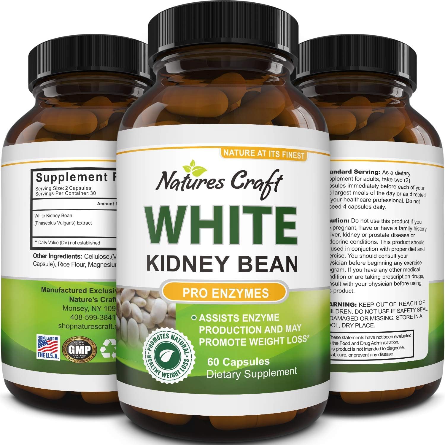 Amazon Com Pure White Kidney Bean Extract Pills Natural Weight