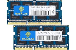 Rasalas DDR3 16GB (2x8GB) PC3L-12800 / PC3-12800 (PC3L-12800S) RAM DDR3L / DDR3 1600MHz SODIMM 204 Pin 2Rx8 1.35V CL11 Non-EC