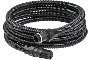 FLUENTPOWER 13FT x 1" Suction Hose Kit with Check Valve, Corrugated Pipe 13ft Long, Water Intake Hose Set, Aspiration Hose fo