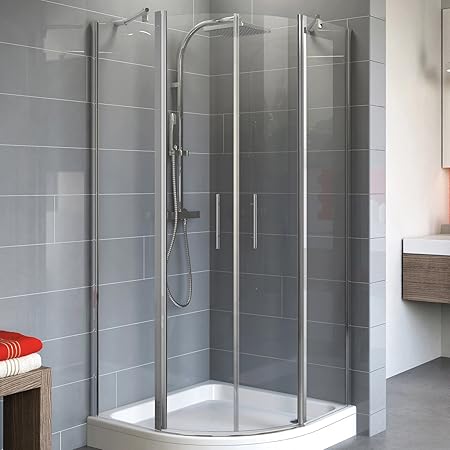 Schulte EP325006 01 500 Duschkabine Alexa Style 2.0 Runddusche, 90 x 90 cm, 192 cm, Radius 50 cm, 5 mm Sicherheitsglas klar h