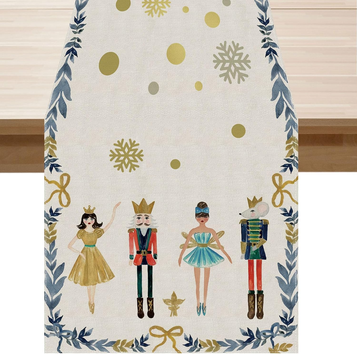 Nutcrackers - BOTB LIHM The Nutcracker Table Runner Merry Christmas Xmas Winter Table Decoration Farmhouse Decor 13x72 Inches Long