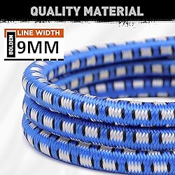 HORUSDY 10-Piece Heavy Duty Bungee Cords with Metal