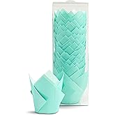100pcs Tulip Cupcake Liners (Blue)