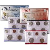 2001 Uncirculated Coin Set U.S Mint Original Government Packaging OGP | Collectible 20-Coin Set: U.S. Mint Uncirculated Coin Set, 2001