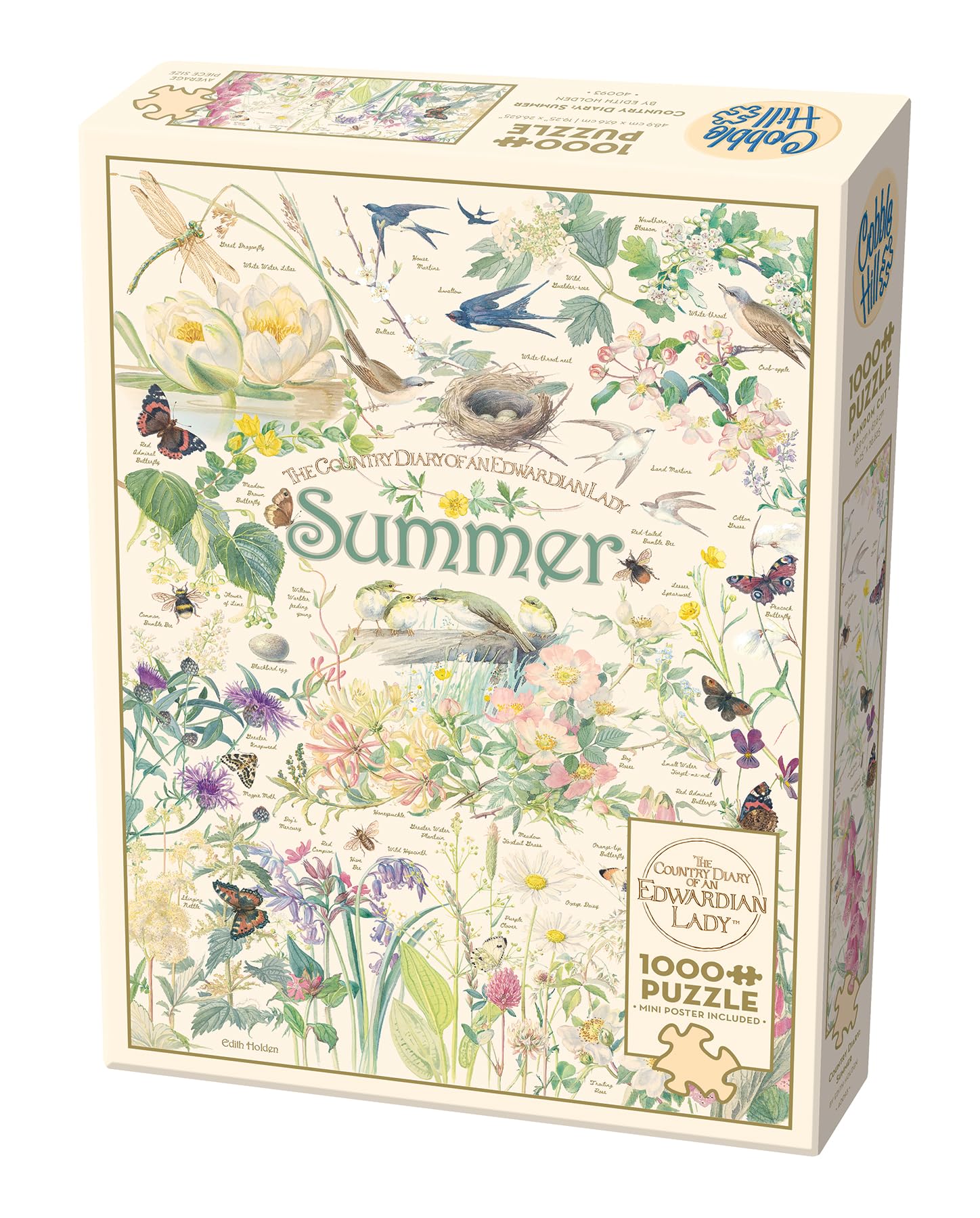 Cobble Hill 1000 Piece Puzzle - Country Diary: Summer - Sample Poster Included