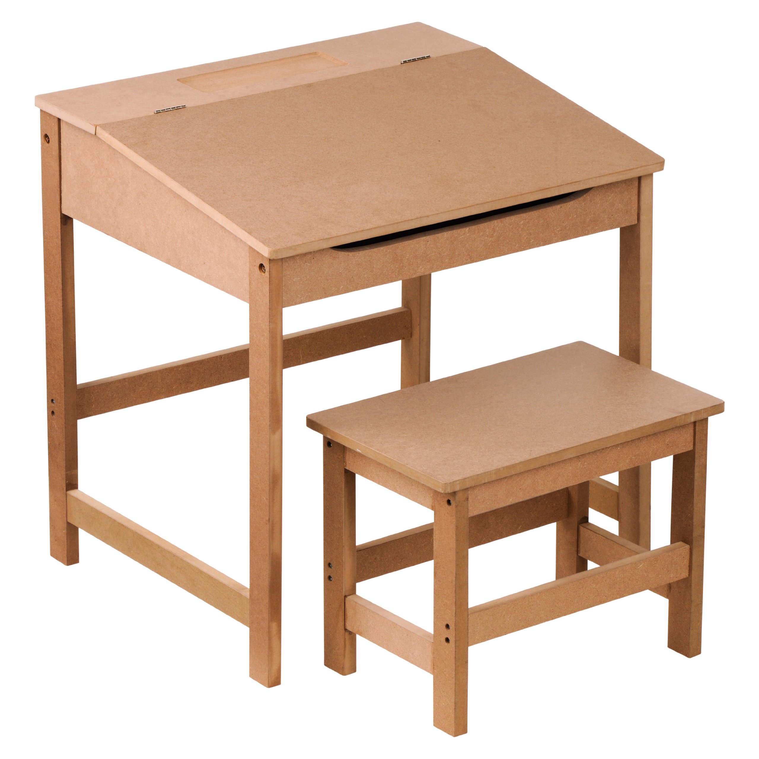 Premier Housewares Children's Desk and Stool Set - Natural