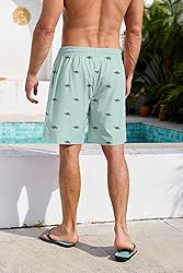 Lzzidou Men's Swim Trunks Mesh Lining Bathing Suit