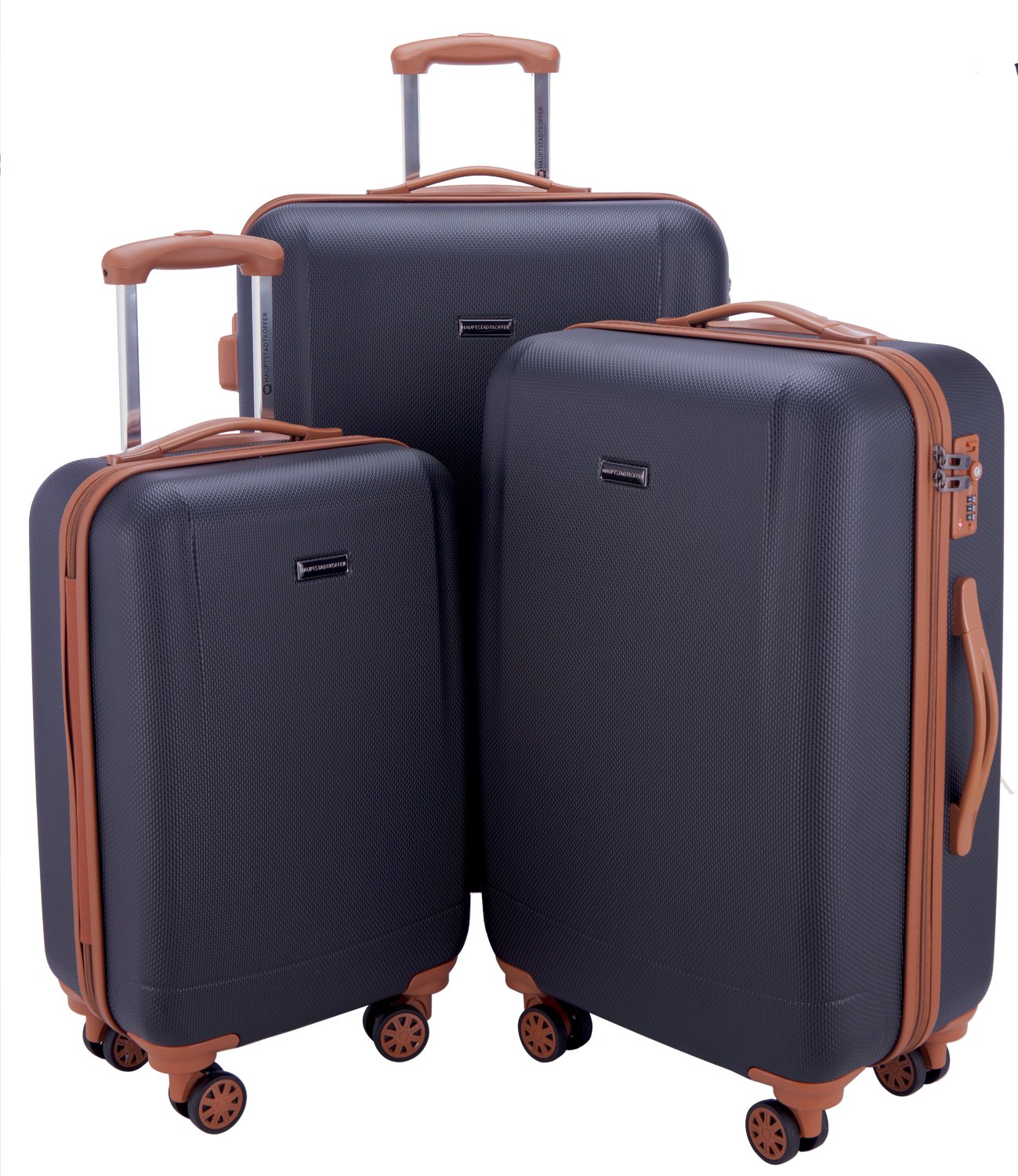 Hauptstadtkoffer - Wannsee - Set of 3 Hard-side Luggages Trolley Hardside Suitcase 4 Wheel Spinner, TSA Lock, (S/M/L), Dark Blue