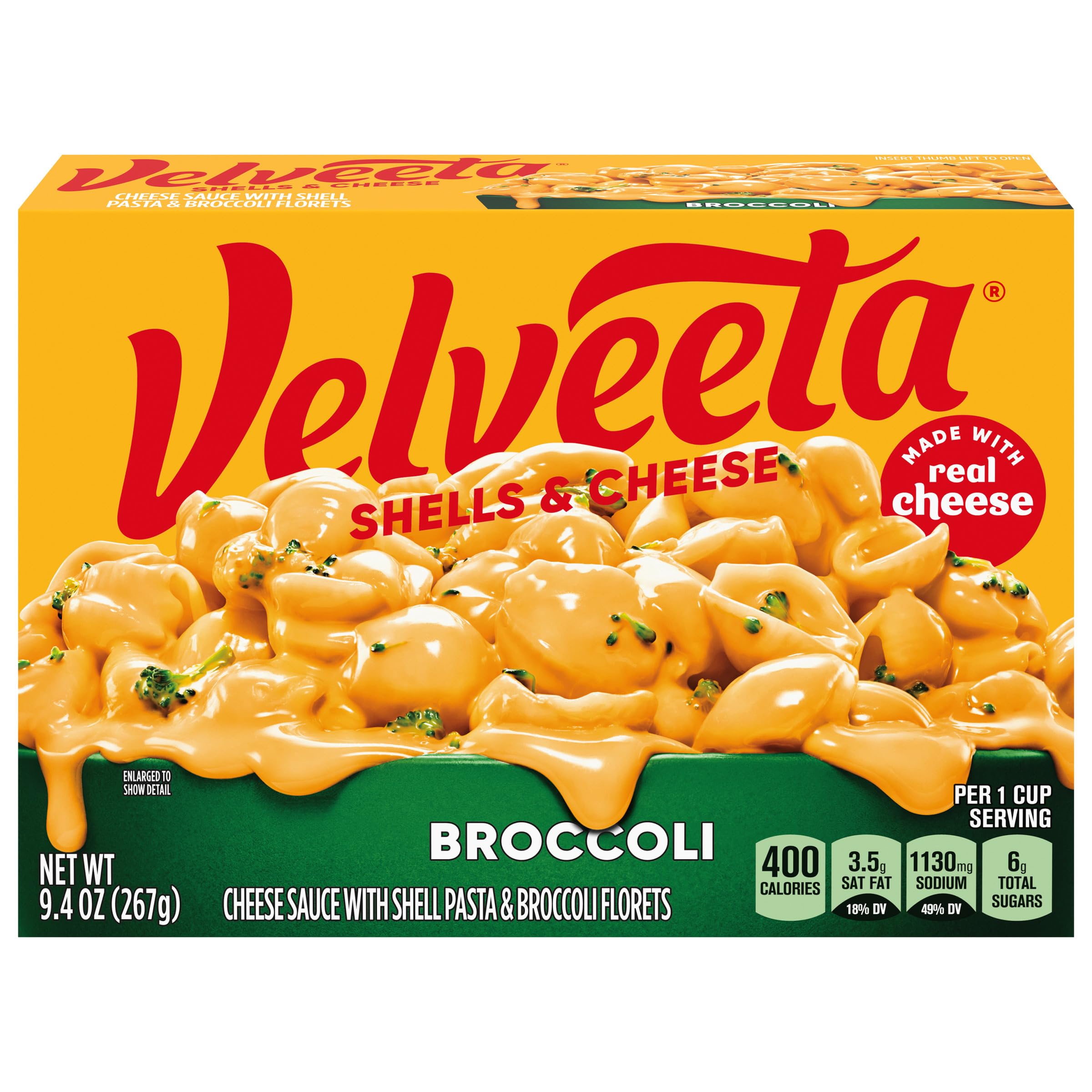 Velveeta Shells & Cheese Broccoli with Shell